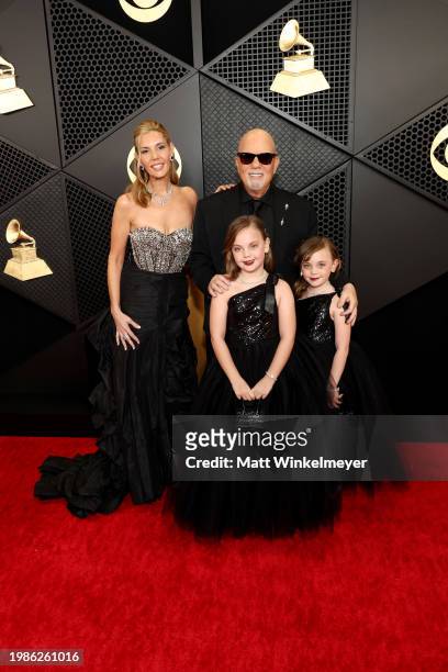 Alexis Roderick, Billy Joel, Della Joel and Remy Joel attend the 66th GRAMMY Awards at Crypto.com Arena on February 04, 2024 in Los Angeles,...