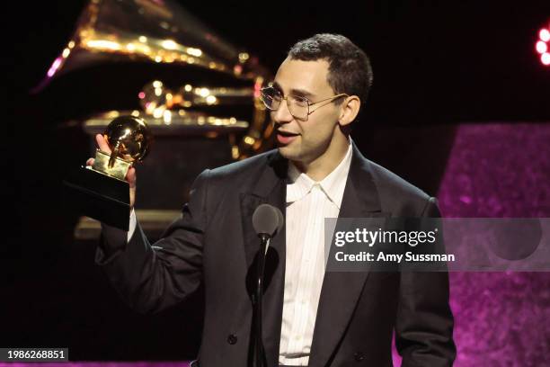 Jack Antonoff accepts the "Producer Of The Year, Non-Classical" award onstage during the 66th GRAMMY Awards at Peacock Theater on February 04, 2024...