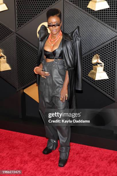 Folake Olowofoyeku attends the 66th GRAMMY Awards at Crypto.com Arena on February 04, 2024 in Los Angeles, California.