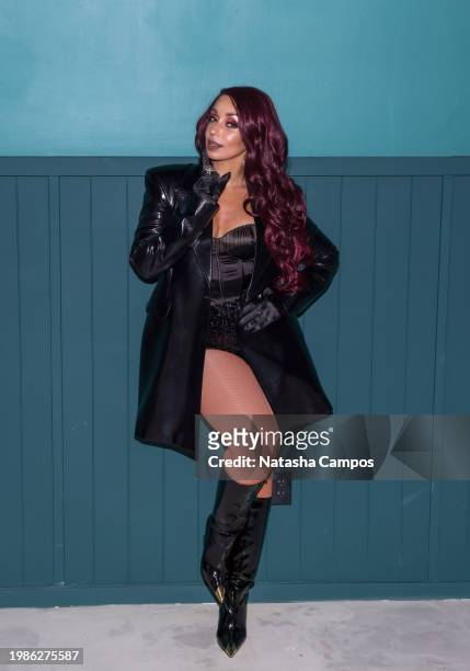Mya poses after her performance at the Blavity Music Awards Celebration Sponsored by Tito's Handmade Vodka at Academy LA on February 03, 2024 in Los...