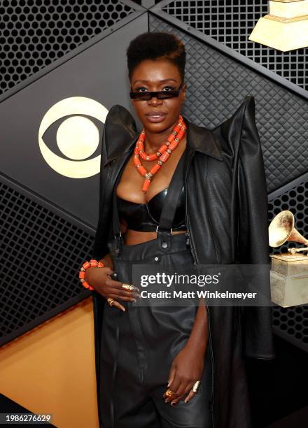 Folake Olowofoyeku attends the 66th GRAMMY Awards at Crypto.com Arena on February 04, 2024 in Los Angeles, California.