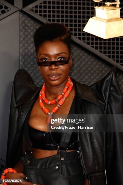 Folake Olowofoyeku attends the 66th GRAMMY Awards at Crypto.com Arena on February 04, 2024 in Los Angeles, California.