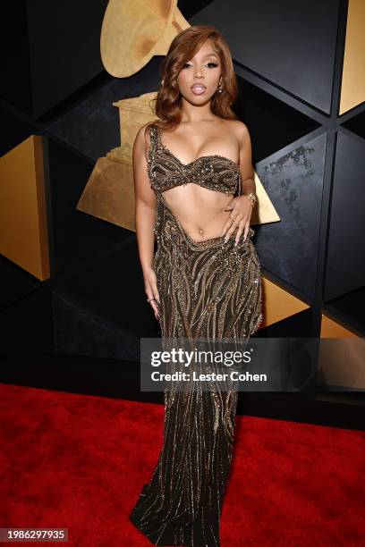 Chlöe attends the 66th GRAMMY Awards at Crypto.com Arena on February 04, 2024 in Los Angeles, California.