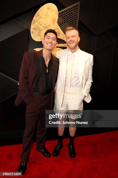 Mark Manio and Scott Hoying attend the 66th GRAMMY Awards at Crypto.com Arena on February 04, 2024 in Los Angeles, California.