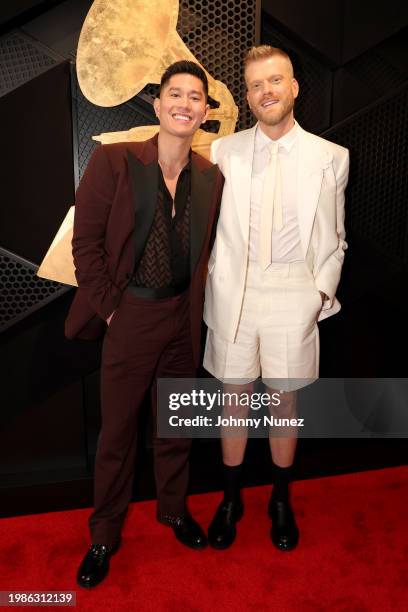 Mark Manio and Scott Hoying attend the 66th GRAMMY Awards at Crypto.com Arena on February 04, 2024 in Los Angeles, California.