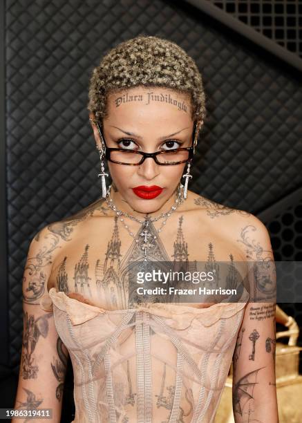 Doja Cat attends the 66th GRAMMY Awards at Crypto.com Arena on February 04, 2024 in Los Angeles, California.