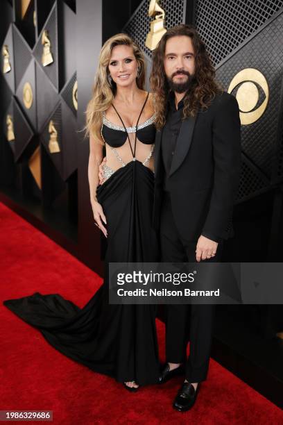 Heidi Klum and Tom Kaulitz attend the 66th GRAMMY Awards at Crypto.com Arena on February 04, 2024 in Los Angeles, California.