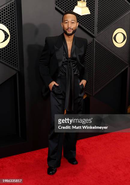 John Legend attends the 66th GRAMMY Awards at Crypto.com Arena on February 04, 2024 in Los Angeles, California.