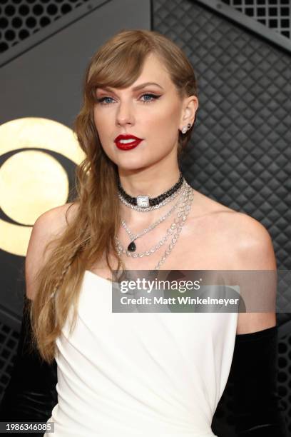 Taylor Swift attends the 66th GRAMMY Awards at Crypto.com Arena on February 04, 2024 in Los Angeles, California.