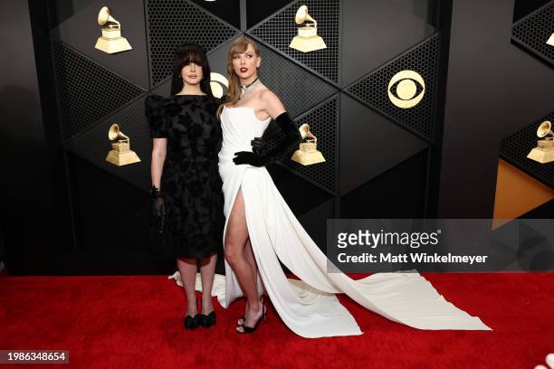 Lana Del Rey and Taylor Swift attends the 66th GRAMMY Awards at Crypto.com Arena on February 04, 2024 in Los Angeles, California.