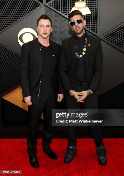 Brandon Korff and Ben El Tavori attend the 66th GRAMMY Awards at Crypto.com Arena on February 04, 2024 in Los Angeles, California.