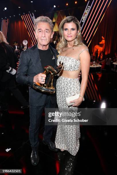 Peter Maffay, Hendrikje Balsmeyer during the 75th Bambi Awards at Bavaria Filmstadt on November 16, 2023 in Munich, Germany.