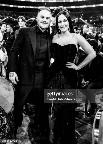 Zach Bryan and Kacey Musgraves attend the 66th GRAMMY Awards on February 04, 2024 in Los Angeles, California.