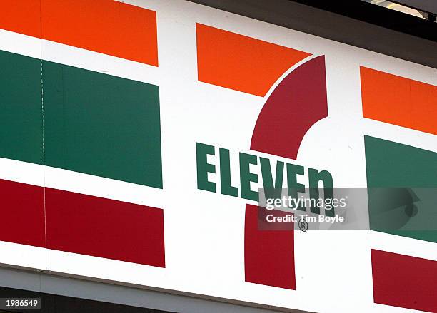 Eleven store logo is visible outside a 7-Eleven store May 9, 2003 in Des Plaines, Illinois. Dallas, Texas-based 7-Eleven, Inc., the world's largest...