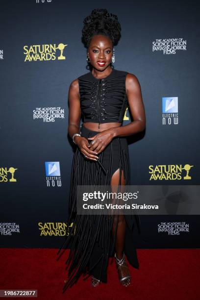 Danai Gurira attends the 51st Annual Saturn Awards at Los Angeles Marriott Burbank Airport on February 04, 2024 in Burbank, California.