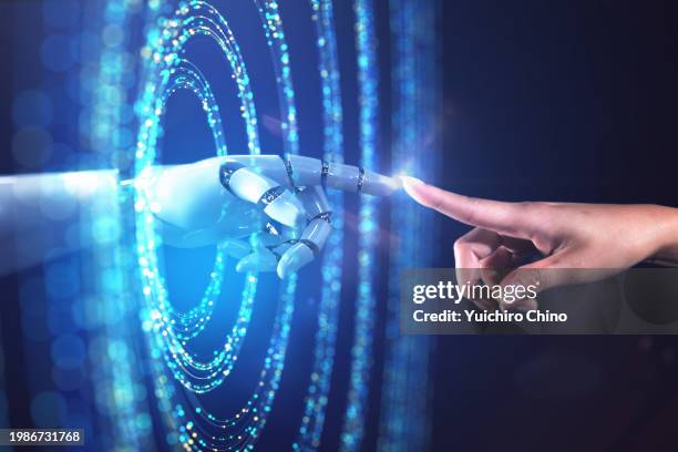 from the real world to the digital world - robot bildbanksfoton och bilder