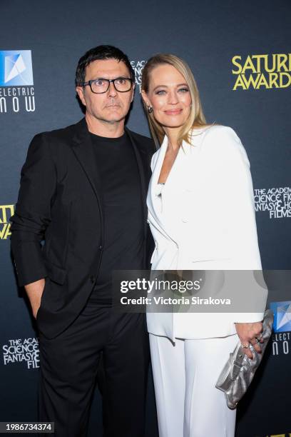 Jeri Ryan and her guest attend the 51st Annual Saturn Awards at Los Angeles Marriott Burbank Airport on February 04, 2024 in Burbank, California.