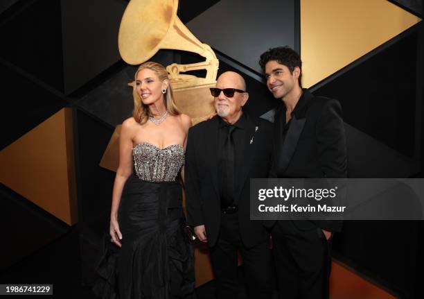 Alexis Roderick, Billy Joel and Freddy Wexler attend the 66th GRAMMY Awards at Crypto.com Arena on February 04, 2024 in Los Angeles, California.