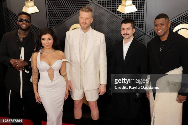Pentatonix attends the 66th GRAMMY Awards at Crypto.com Arena on February 04, 2024 in Los Angeles, California.