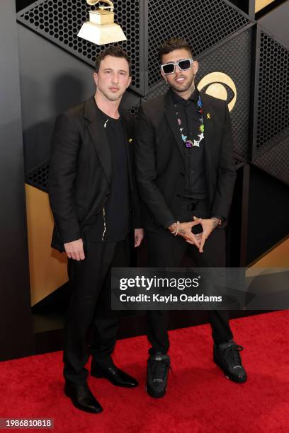 Brandon Korff and Ben El Tavori attend the 66th GRAMMY Awards at Crypto.com Arena on February 04, 2024 in Los Angeles, California.