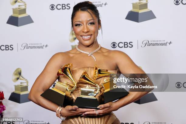 Victoria Monét, winner of the the "Best New Artist" award, the "Best R&B Album" award for "Jaguar II", and the "Best Engineered Album, Non-Classical"...