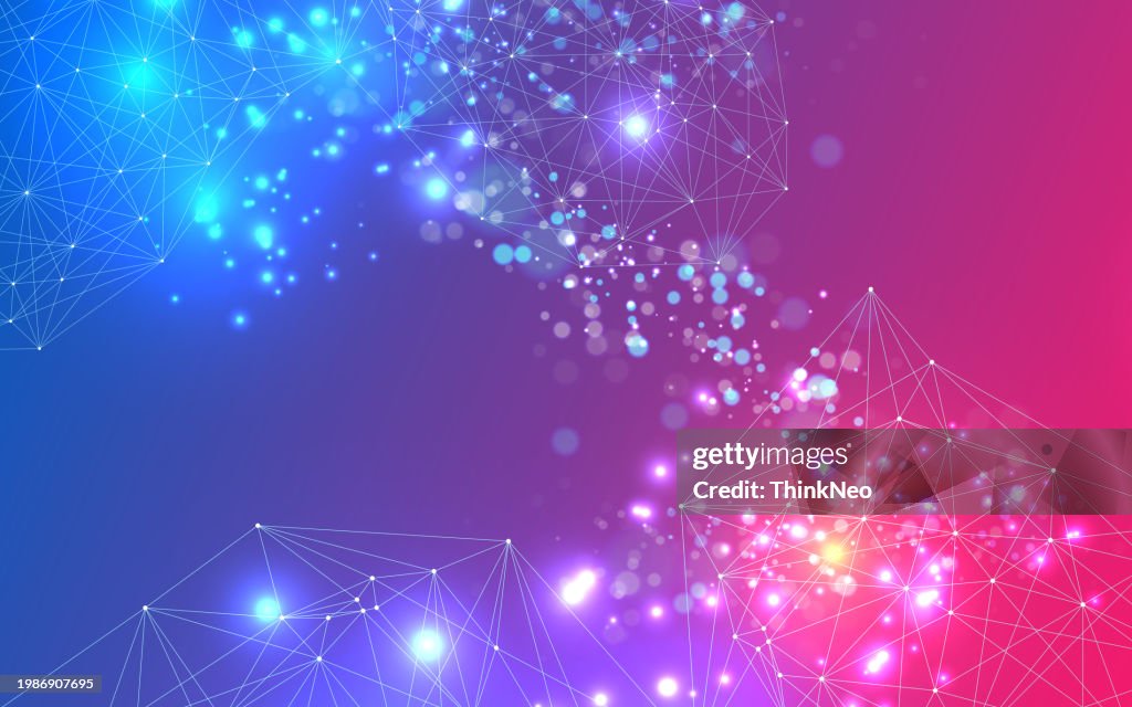 Abstract Technology Network Structure Background.