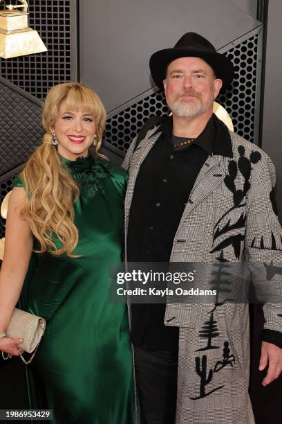 Ana Cristina Cash and John Carter Cash attend the 66th GRAMMY Awards at Crypto.com Arena on February 04, 2024 in Los Angeles, California.