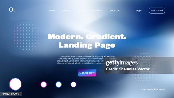abstract blurred colourful gradient background, design for landing page template - login screen background stock illustrations