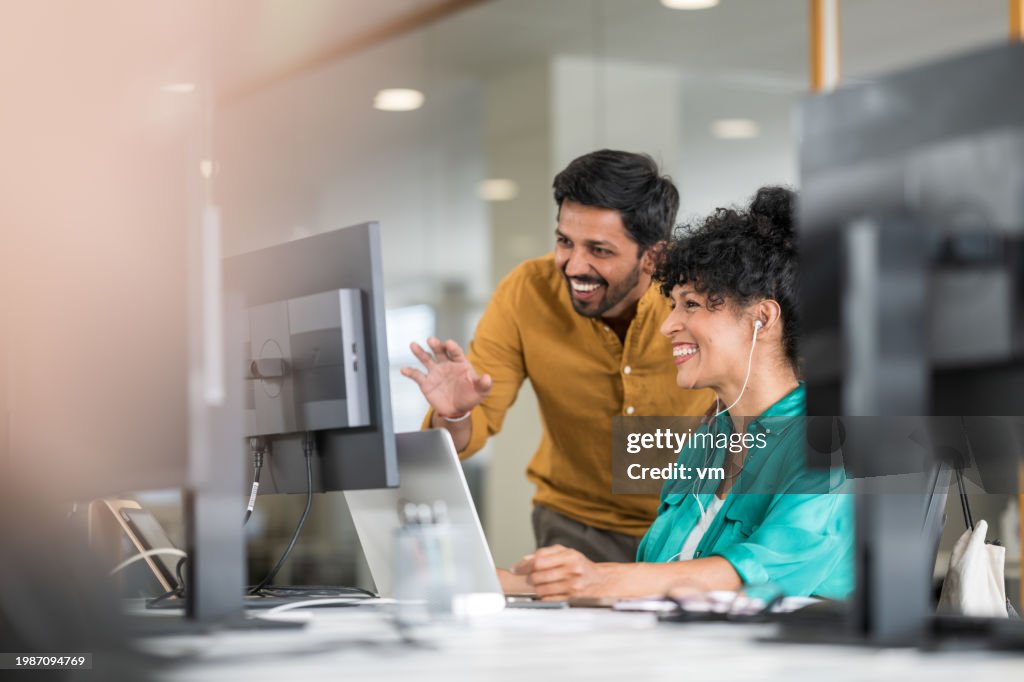 Professionals Greeting Through Conference Call