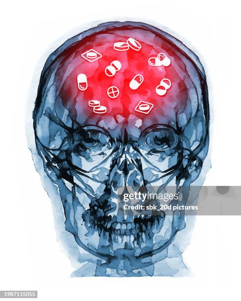 skull f 24 - ibuprofen stock pictures, royalty-free photos & images