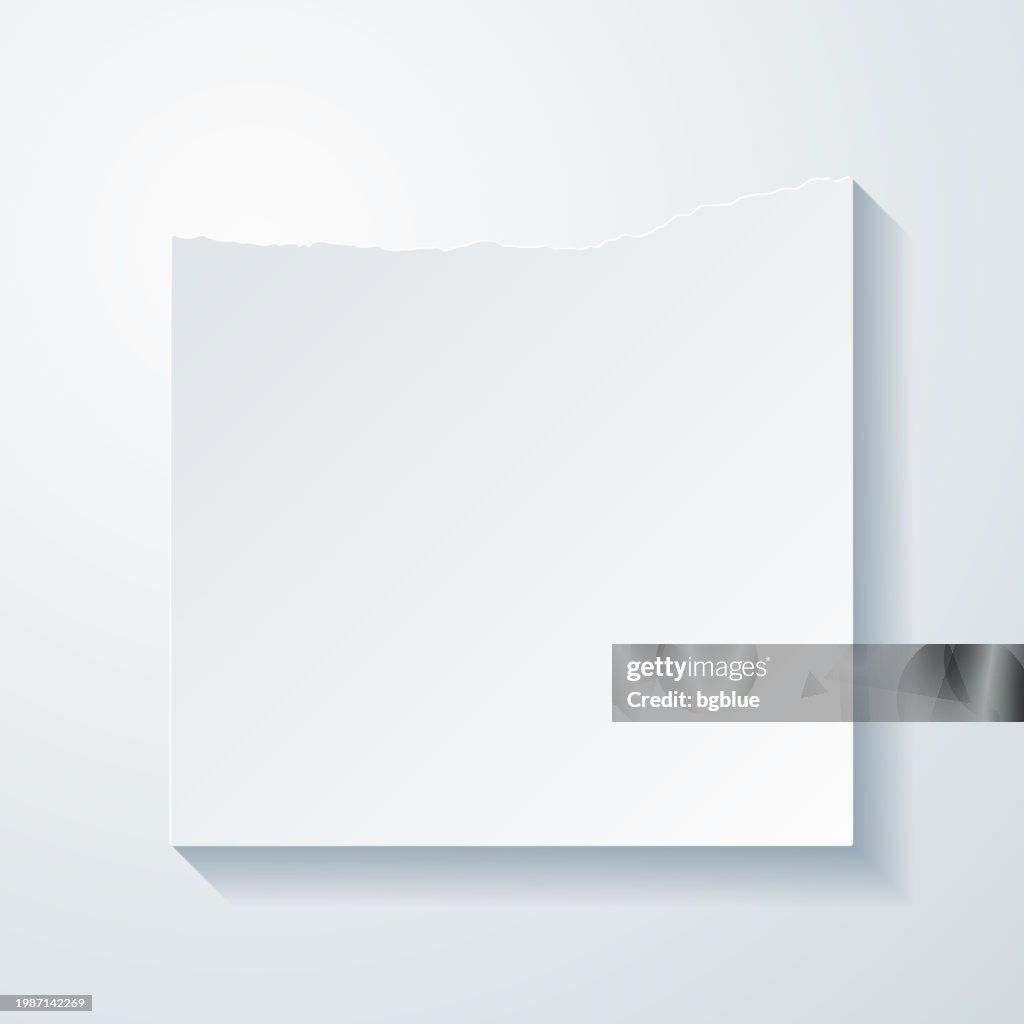 Kearney County, Nebraska. Map with paper cut effect on blank background