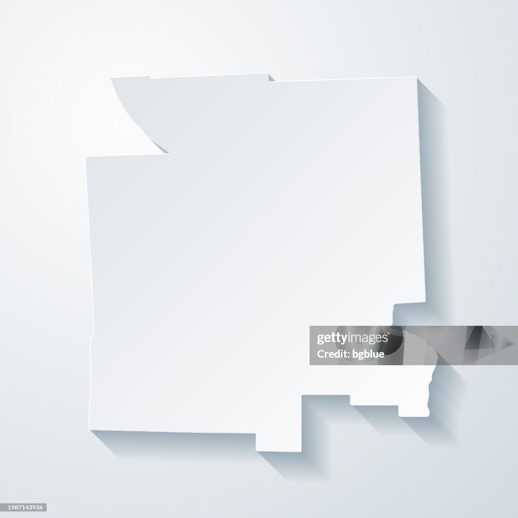 Tompkins County, New York. Map with paper cut effect on blank background