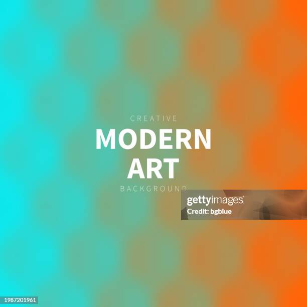 blurred abstract geometric background - trendy orange gradient - blurred gradient mesh stock illustrations