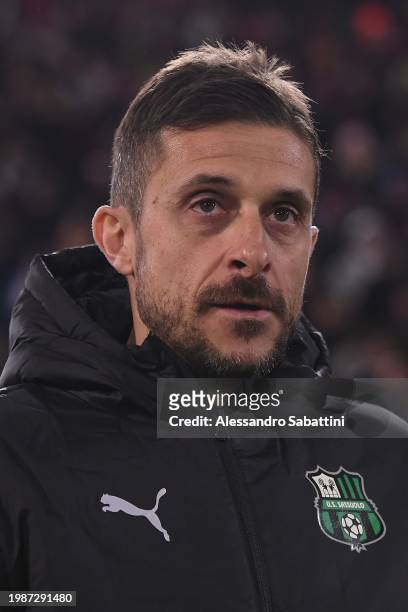 Alessio Dionisi head coach of US Sassuolo during the Serie A TIM match between Bologna FC and US Sassuolo at Stadio Renato Dall'Ara on February 03,...