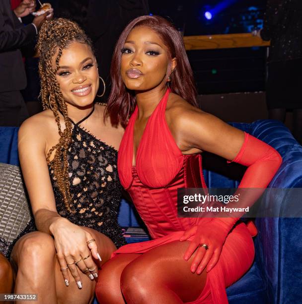 Andra Day and Keke Palmer attend the SZA & TDE Official Grammy After-Party at The Vermont Hollywood on February 04, 2024 in Los Angeles, California.