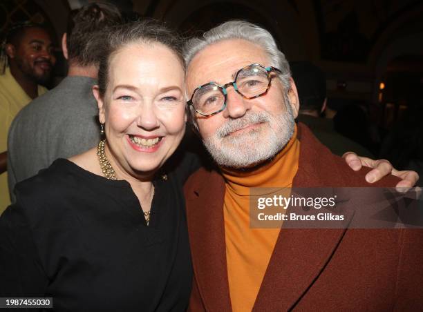 Harriet Harris and Paul Kreppel pose at the closing night celebration for the New York City Center Encores! production of "Once Upon a Mattress" at...