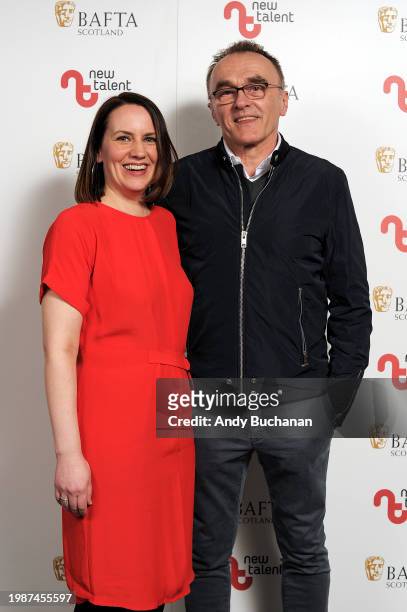Scotland New Talent Awards 2016..Glasgow, Scotland. 14th April 2016 ..Pictured are Jude MacLaverty of BAFTA Scotland with director Danny Boyle...The...