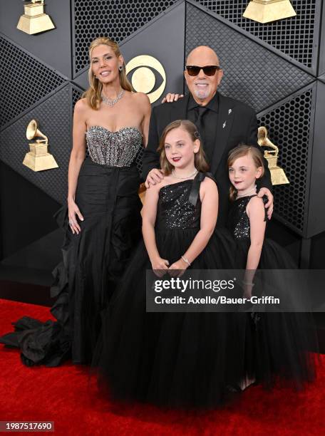 Alexis Roderick, Della Rose Joel, Billy Joel, and Remy Anne Joel attend the 66th GRAMMY Awards at Crypto.com Arena on February 04, 2024 in Los...