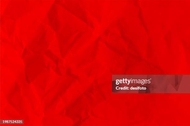 blank empty plain solid bright vibrant red or maroon coloured crushed wrinkled crumpled paper like textured effect vector christmas or valentine day horizontal backgrounds - crumpled paper stock illustrations