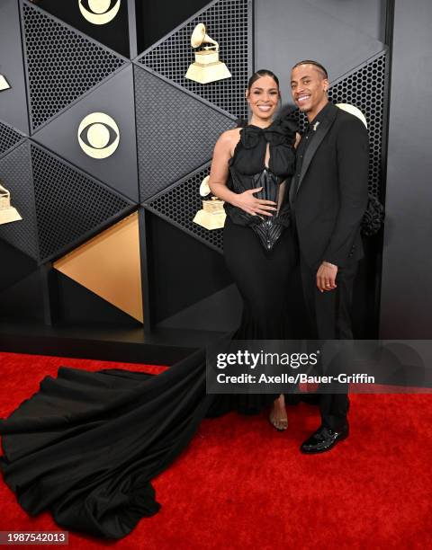 Jordin Sparks and Dana Isaiah attend the 66th GRAMMY Awards at Crypto.com Arena on February 04, 2024 in Los Angeles, California.