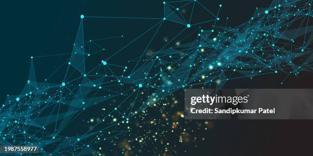 stockillustraties, clipart, cartoons en iconen met structure molecule and communication. dna, atom, neurons. - nanotechnologie