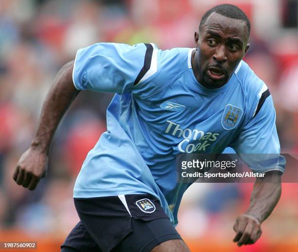 July 30: Darius Vassell of Manchester City running during the Pre-season Friendly match between Stoke City and Manchester City at Britannia Stadium...
