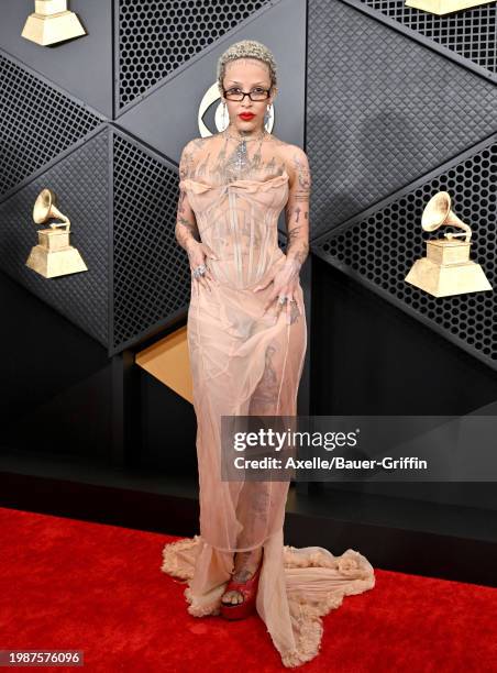 Doja Cat attends the 66th GRAMMY Awards at Crypto.com Arena on February 04, 2024 in Los Angeles, California.