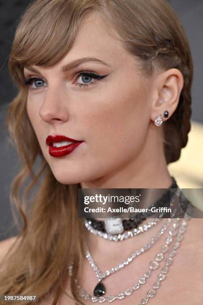 Taylor Swift attends the 66th GRAMMY Awards at Crypto.com Arena on February 04, 2024 in Los Angeles, California.