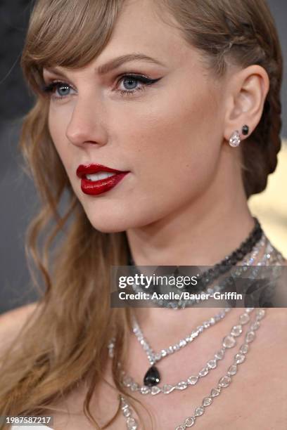 Taylor Swift attends the 66th GRAMMY Awards at Crypto.com Arena on February 04, 2024 in Los Angeles, California.