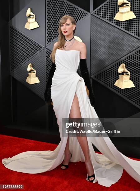 Taylor Swift attends the 66th GRAMMY Awards at Crypto.com Arena on February 04, 2024 in Los Angeles, California.