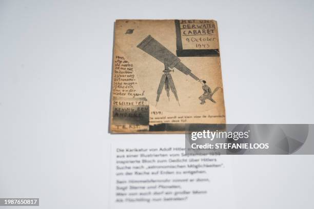 Magazine is displayed during a preview of the exhibition "My Verses Are like Dynamite" Curt Bloch's Het Onderwater Cabaret at the Jewish Museum in...