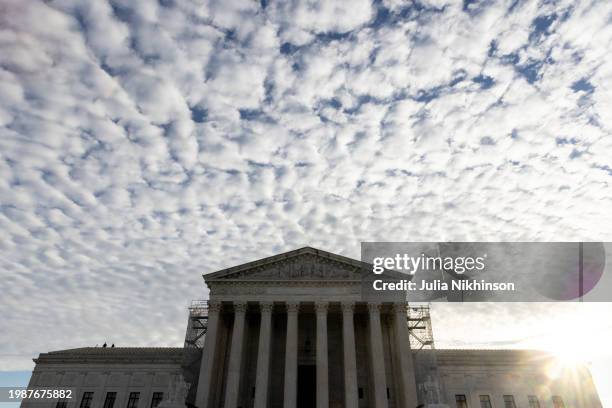 The U.S. Supreme Court on February 8, 2024 in Washington, DC. The court will hear oral arguments in a case on whether or not former President Trump...