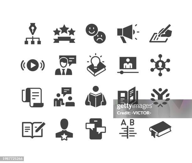 storytelling icons - classic series - campaign manager stock illustrations