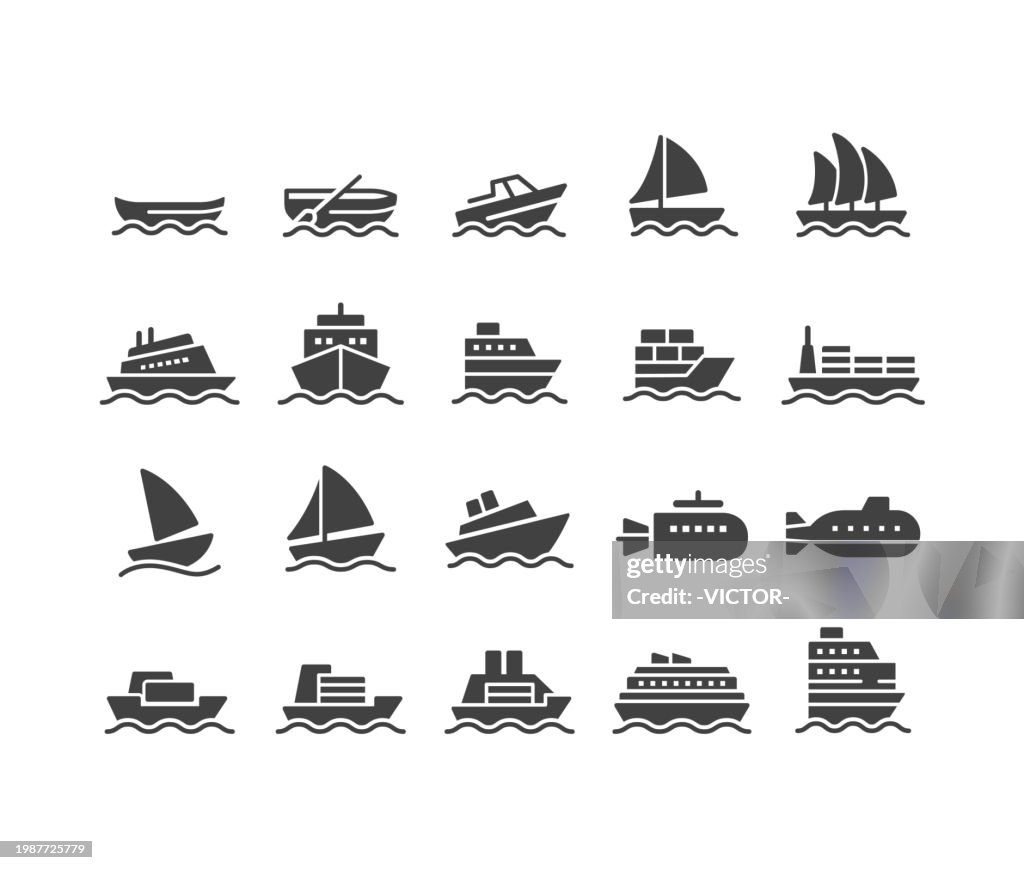Ship and Boat Icons - Classic Series